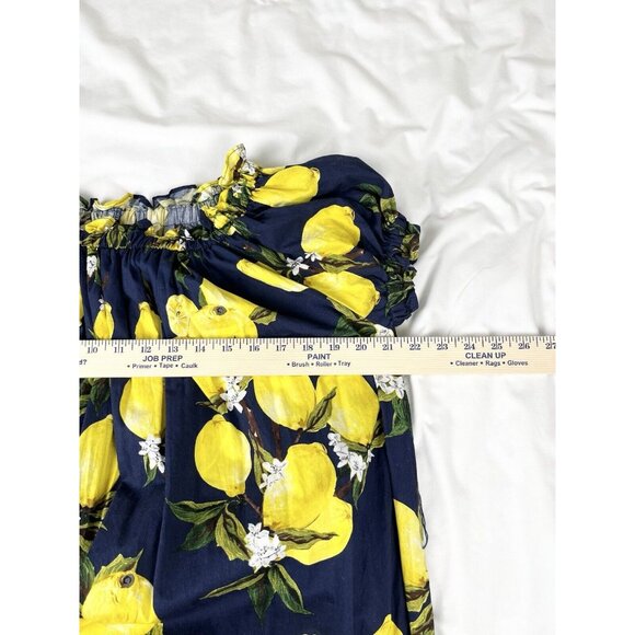 INA Lemon Dress Navy Tiered Ruffles High-Low Tie Waist Short Sleeve Sz Sm Whimsy - Picture 8 of 8